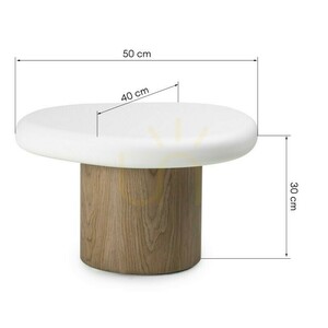Odkládací stolek OBUO, 50 cm, bílá/ořech, Nova Nook small 6