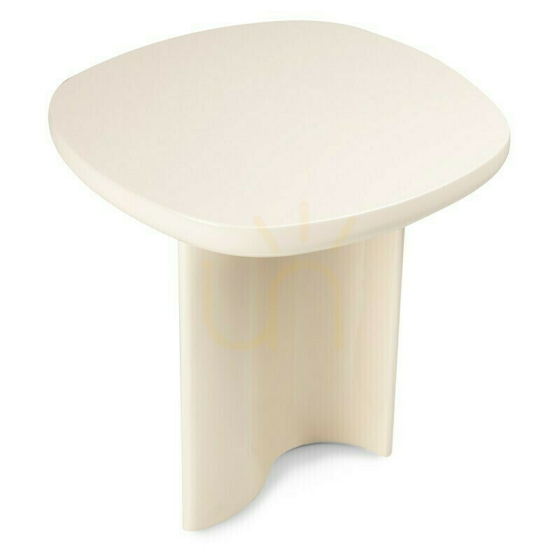 Pohled Odkládací stolek PUREL 50 cm, světle béžový, lesklý, Nova Nook Odkládací stolek PUREL 50 cm, světle béžový, lesklý, Nova Nook
