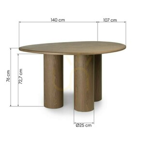 Stůl VISPI, 140 cm, Nova Nook – ořech small 3