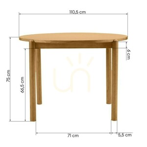 Kruhový jídelní stůl OKO 110,5 cm, přírodní povrchová úprava od Nova Nook small 4