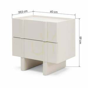 Noční stolek OSSM z kašmíru, zaoblený model Nova Nook small 7