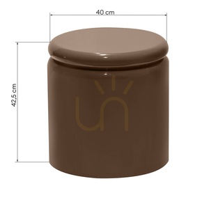 Odkládací stolek UEL, 40 cm, světle hnědý, mocha, lesklý, Nova Nook small 2
