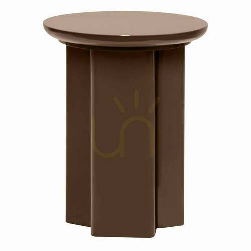Kontrola Odkládací stolek RIEB, 40 cm, světle hnědý, v odstínu mocha, s lesklým povrchem Nova Nook