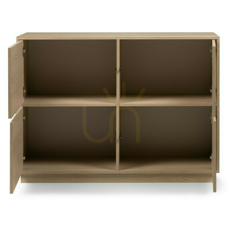 Kontrola Čtyřdveřová komoda WASABI, Lindberg Nova Nook Oak Čtyřdveřová komoda WASABI, Lindberg Nova Nook Oak