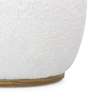 Čalouněná ottomanka PEBBLE, bílá, se zaoblenými tvary od Nova Nook small 3