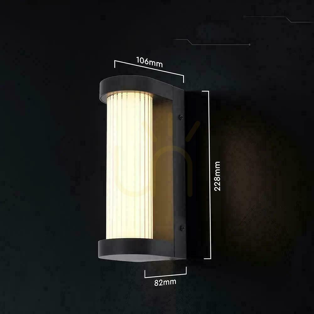 Zobrazit V-TAC LED 8 W IP44 černé venkovní nástěnné svítidlo VT-10180 3000 K 1100 lm V-TAC LED 8 W IP44 černé venkovní nástěnné svítidlo VT-10180 3000 K 1100 lm