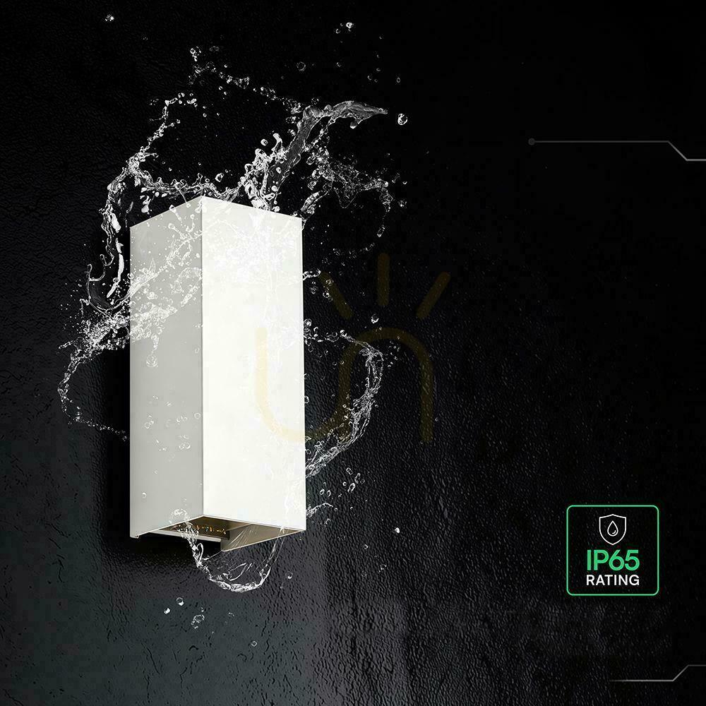 Zobrazit Nástěnné svítidlo V-TAC 10 W LED COB, bílé, IP65, nastavení barevné teploty (CCT), VT-120112-W, 2700 K–3200 K–4000 K, 1250 lm Nástěnné svítidlo V-TAC 10 W LED COB, bílé, IP65, nastavení barevné teploty (CCT), VT-120112-W, 2700 K–3200 K–4000 K, 1250 lm