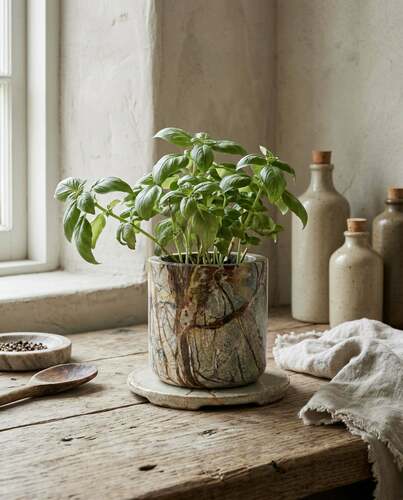 Kontrola Mramorový květináč BAZAR BIZAR Bidasar Green Planters 10 cm