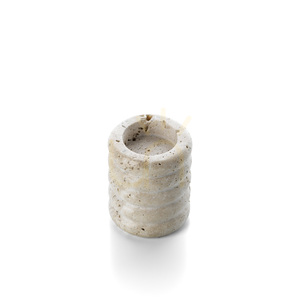 Svícen na čajovou svíčku Bazar Bizar Travertine Ripple S, béžový travertin, 6,3 × 6,3 × 7,5 cm small 5