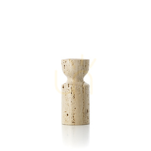Svíčka z travertinu BAZAR BIZAR béžová 12,5 cm small 4