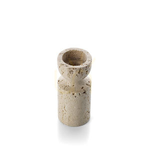 Svíčka z travertinu BAZAR BIZAR béžová 12,5 cm small 6