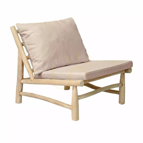 Kontrola Zahradní křeslo BAZAR BIZAR The Island One Seater Natural Stone z teakového dřeva 70 × 80 × 74 cm
