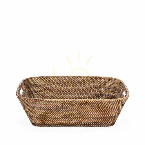 Kontrola Proutěný koš BAZAR BIZAR Baskets ratan přírodní hnědý 65×53×18 cm