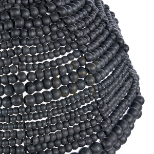Přívěsek světla BAZAR BIZAR černý dřevěný a kovový kopulový 48 cm small 3