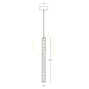 Závěsné LED svítidlo Zambelis 2541 z alabastru, černé, 20 W, 3000 K, TRIAC small 2