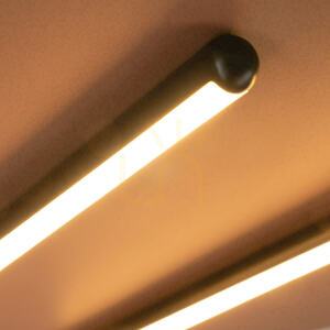 Stropní LED svítidlo 43 W, 3000 K, černé matné, tyčové – Sandy Brick, červená základna, ZAMBELIS small 1