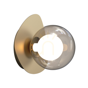 Nástěnné svítidlo 1xG9 LED MAX 4 W, matná zlatá – kouřové sklo, ZAMBELIS small 1
