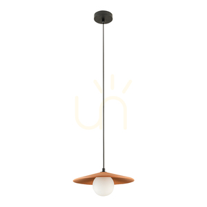 Závěsné svítidlo Zambelis 2598 – terakota a černá, opálové sklo, G9, Ø28,5 cm small 1