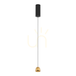 Závěsné LED svítidlo 7 W, 3000 K, zlatý hliník, ZAMBELIS small 0