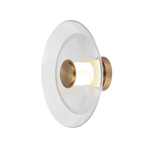 Nástěnné LED svítidlo 10 W, 3000 K, matná mosaz – čiré sklo ZAMBELIS small 2