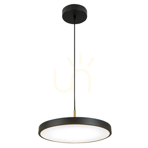 Závěsné LED svítidlo 17 W, 3000 K, černá matná – leštěná mosaz, ZAMBELIS small 1