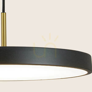 Závěsné LED svítidlo 17 W, 3000 K, černá matná – leštěná mosaz, ZAMBELIS small 2