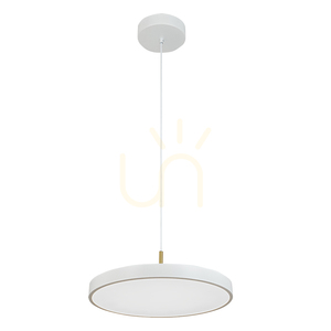 Závěsné LED svítidlo 17 W, 3000 K, bílá matná – leštěná mosaz, ZAMBELIS small 0