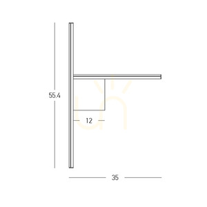 Nástěnné LED svítidlo Zambelis 25148 pískově černé 10 W 3000 K TRIAC small 4
