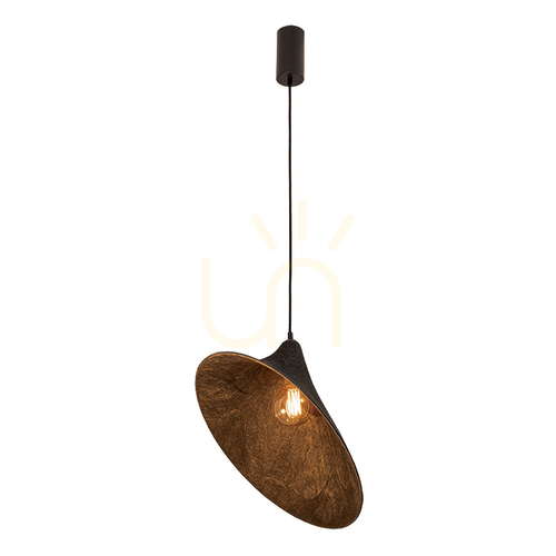 Kontrola 1x závěsné svítidlo E27, max.. 15 W, barva „Mulberry Silk“ – metalická černá, ZAMBELIS