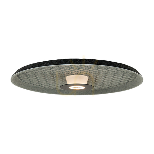 Kontrola Stropní LED svítidlo 13 W, akustické, světle šedé – černé, ZAMBELIS