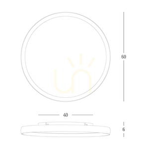 Stropní LED svítidlo 42 W, 2700 K–3000 K–4000 K, hliník – mikroprismatický akryl, bílá matná – zlatá, ZAMBELIS small 1