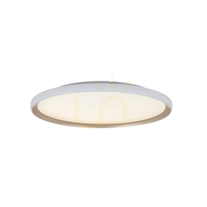 Stropní LED svítidlo 42 W, 2700 K–3000 K–4000 K, hliník – mikroprismatický akryl, bílá matná – zlatá, ZAMBELIS small 0