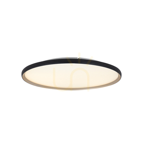Stropní LED svítidlo 42 W, 2700 K–3000 K–4000 K, hliník – mikroprismatický akrylát, matná černá – zlatá, ZAMBELIS small 0