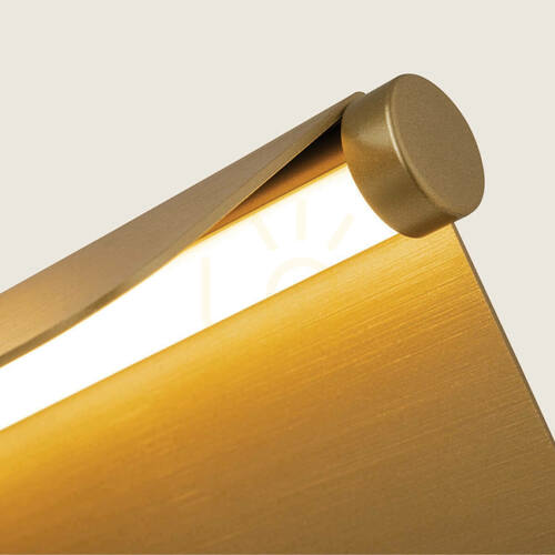 Kontrola LED stojací lampa 12 W, 3000 K, matně zlatá, s nastavitelnými odrazkami světla – ZAMBELIS