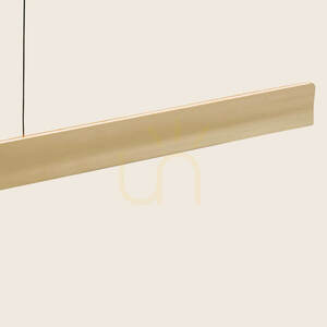 Závěsné svítidlo Line Light 46 W LED, 3000 K, s triakem, v provedení matné zlato – hliník – černá, ZAMBELIS small 2