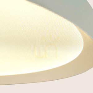 Stropní LED svítidlo 42 W, 2700 K–3200 K–4000 K, DALI, pískově bílá – kov – hliník – mikroprismatický difuzér ZAMBELIS small 1