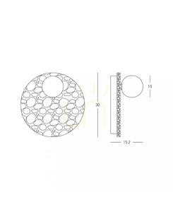 Nástěnné svítidlo Zambelis 25316 – přírodní kámen, opálové sklo, 30 cm, 1×G9 LED small 2