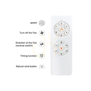 Stropní ventilátor s LED osvětlením 15 W, 3000 K–4000 K–6500 K, bílý kov – bambus, ZAMBELIS small 1