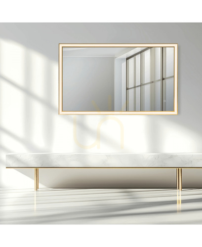 Kontrola LED zrcadlo Zambelis 25394, zlatý elox, 120 × 70 cm, 30 W, 3000/4000 K, IP44