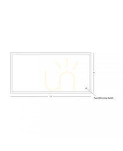 LED zrcadlo Zambelis 25394, zlatý elox, 120 × 70 cm, 30 W, 3000/4000 K, IP44 small 2