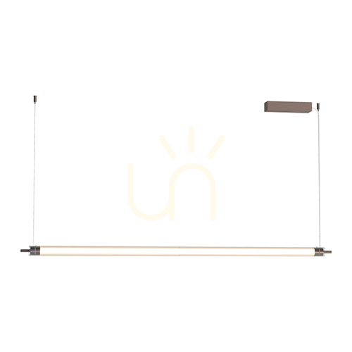 Kontrola Závěsné LED pásové svítidlo 33 W, 3000 K, triak, matná kávová barva, ZAMBELIS