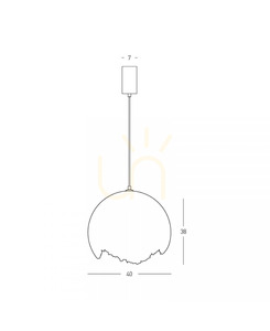 Závěsné svítidlo Zambelis 25450 bílé, stínidlo z papírové hmoty 40 cm, E27 small 4