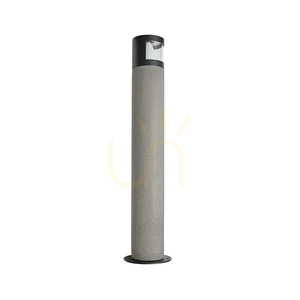 Venkovní LED sloupové svítidlo 10 W, 3000 K, přírodní beton – černý kov – difuzor z PC, IP65, ZAMBELIS small 1