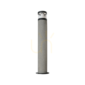 Venkovní LED sloupové svítidlo 10 W, 3000 K, přírodní beton – černý kov – difuzor z PC, IP65, ZAMBELIS small 0