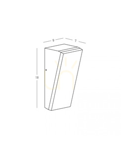 Venkovní nástěnné LED svítidlo E416, 10 W, 3000 K, grafitový hliník, IP65, ZAMBELIS small 2