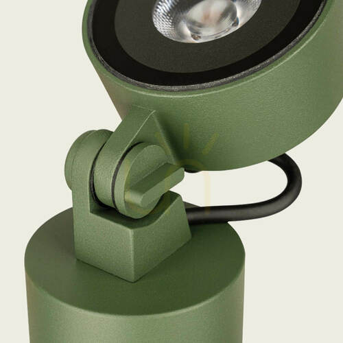 Kontrola Venkovní LED svítidlo se špicoch 10 W, 3000 K, zelené hliníkové, IP65, ZAMBELIS