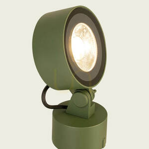 Venkovní LED svítidlo se špicoch 25 W, 3000 K, zelený hliník, IP65, ZAMBELIS small 3