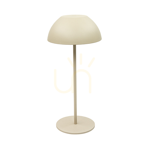 Kontrola Venkovní přenosná stolní lampa LED 2 W, 2700 K, stmívání dotykem, písková, IP44, ZAMBELIS