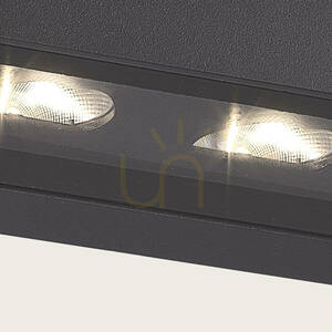 Venkovní nástěnné LED svítidlo 15 W, 3000 K, grafitová barva, asymetrický úhel vyzařování, IP54, ZAMBELIS small 1