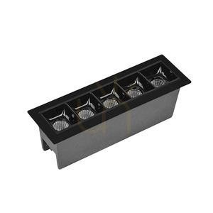 Zapuštěný mřížkový bodový LED reflektor 11 W, 3000 K, pískově černý, ZAMBELIS small 0